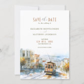 Invitation San Francisco Tramway Adventure Save-the-Date (Devant)