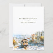 Invitation San Francisco Tramway Adventure Save-the-Date (Dos)