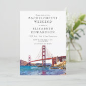 Invitation San Francisco  Watercolor Bachelorette Weekend (Debout devant)