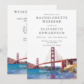 Invitation San Francisco  Watercolor Bachelorette Weekend (Devant / Derrière)