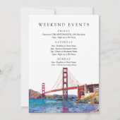 Invitation San Francisco Watercolor Birthday Weekend (Dos)