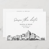 Invitation San Jose CA Wedding Save the Date Modern (Devant / Derrière)