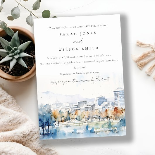 Invitation San Jose, Californie Wedding shower d'aquarelle