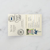 Invitation San Juan Porto Rico Palmier Passeport Mariage (Intérieur)