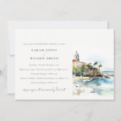 Invitation San Juan Puerto Rico Landscape Rehearsal Dinner (Devant)