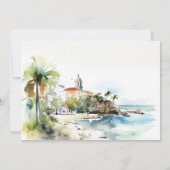 Invitation San Juan Puerto Rico Landscape Rehearsal Dinner (Dos)