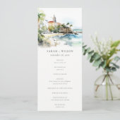 Invitation San Juan Puerto Rico Landscape Wedding Program (Debout devant)