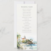 Invitation San Juan Puerto Rico Landscape Wedding Program (Dos)