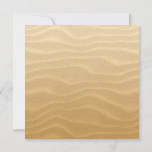 Invitation Sand Beach Seashells Beach Mariage (Dos)