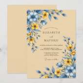 Invitation Sand Bucolic Meadow Wedding (Devant / Derrière)