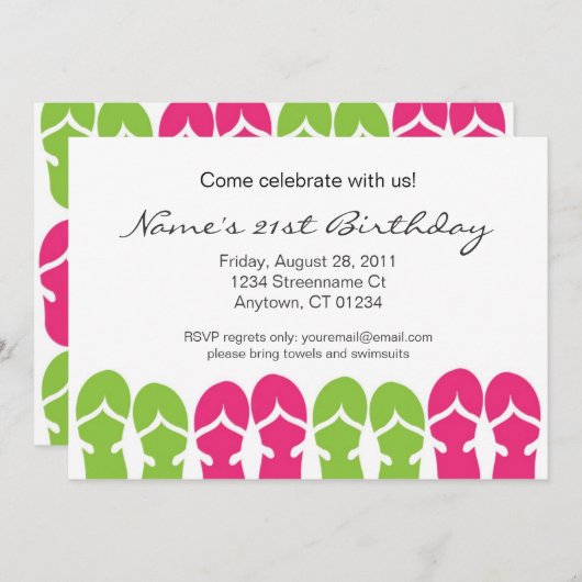 Invitation Sandal Soiree (Devant / Derrière)