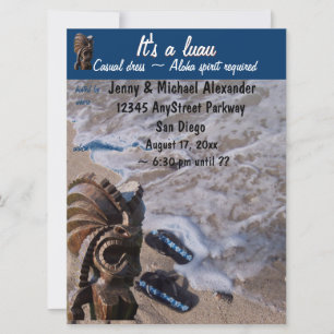 Invitation Sandales à tremplin de plage Luau