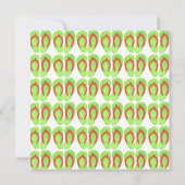 Invitation Sandales de plage d'été Party Vert Tongs (Dos)