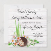Invitation Sandals & Seashells Beach Party Anniversaire (Dos)