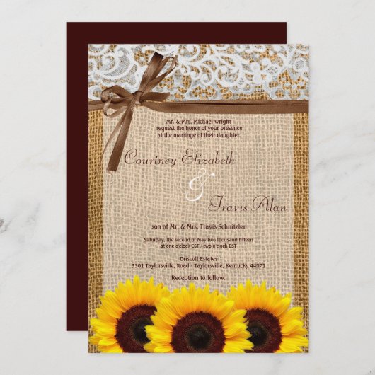 Invitation SandraWright (Devant / Derrière)