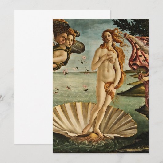 Invitation Sandro Botticelli - La naissance de Vénus (Devant / Derrière)