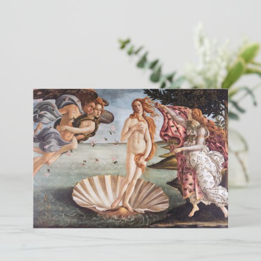 Invitation Sandro Botticelli - Naissance de Vénus (Debout devant)