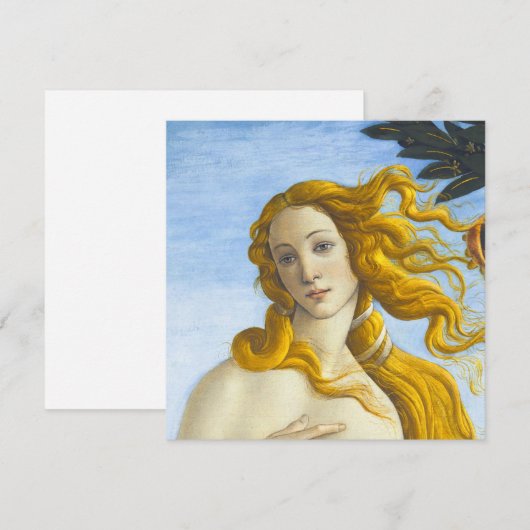 Invitation Sandro Botticelli - Naissance de Vénus Gros plan (Devant / Derrière)