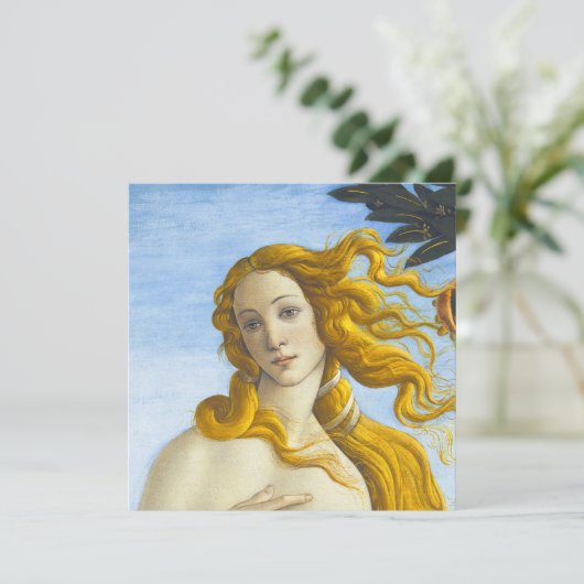 Invitation Sandro Botticelli - Naissance de Vénus Gros plan (Debout devant)
