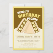 Invitation Sandwich à la banane de chocolat fête de pique-niq (Devant)