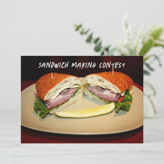 Invitation Sandwich Smile (Debout devant)