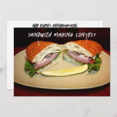 Invitation Sandwich Smile (Devant / Derrière)