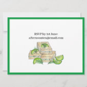 Invitation Sandwichs au concombre pour une réception de baby  (Dos)