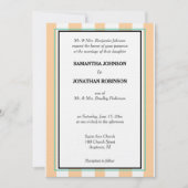 Invitation Sandy Beach Blanc Cabana Rayures Monogramme (Devant)