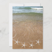 Invitation Sandy Beach Ocean Starfish Destination Mariage (Dos)