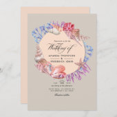 Invitation Sandy Beach QR Code RSVP Mariage (Devant / Derrière)