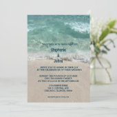 Invitation Sandy Beach Turquoise Turquoise Mer Ocean Waves Ma (Debout devant)