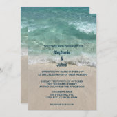 Invitation Sandy Beach Turquoise Turquoise Mer Ocean Waves Ma (Devant / Derrière)