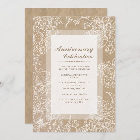 Invitation Sandy Blossom (Devant / Derrière)