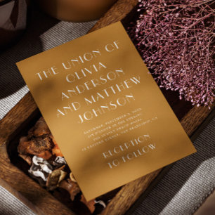 Invitation Sandy orange moderne typographie minimaliste maria