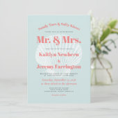 Invitation Sandy Toes Aqua Coral Seashell Beach Mariage (Debout devant)