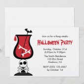 Invitation Sang et partie de Halloween de crocs (Devant / Derrière)