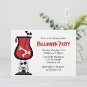 Invitation Sang et partie de Halloween de crocs (Debout devant)