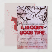 Invitation Sang gothique sang sanglant Déplaisante effroi Hal (Devant / Derrière)
