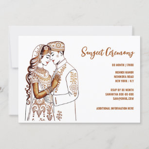 Invitation Sangeet Henna marié marié Mehndi Mhindi Hindi