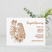 Invitation Sangeet Henna Mehndi Mhindi marié hindi chic (Debout devant)