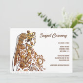 Invitation Sangeet Hindi Hena Mehndi Mhindi mariée (Debout devant)