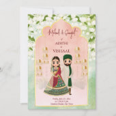 Invitation Sangeet mehndi marié indien jasmine (Devant)