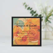 Invitation Sangria au coucher du soleil sur l'invitation du D (Debout devant)