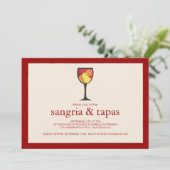 Invitation Sangria avec l'invitation de partie de Tapas de (Debout devant)