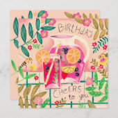 Invitation Sangria d'été applaudissements (Devant / Derrière)