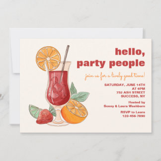 Invitation Sangria Glass Party