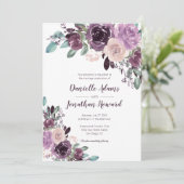 Invitation Sangria Rustique Mariage Floral | (Debout devant)
