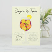Invitation Sangria & Tapas Espagnol Cocktail Fête des mariées (Debout devant)