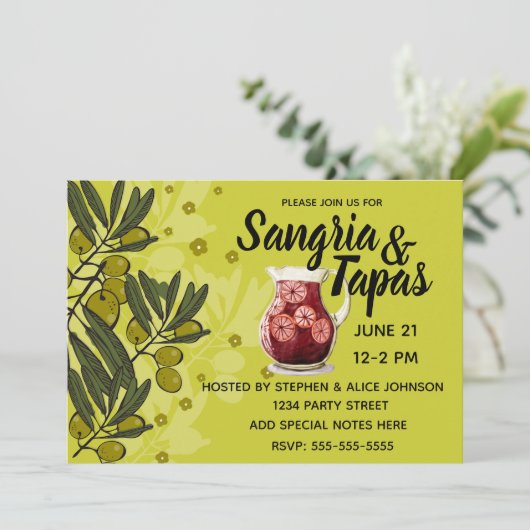 Invitation Sangria & Tapas Party (Debout devant)