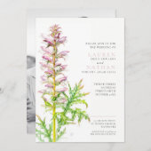 Invitation Sangsues d'ours Acanthus mollis mariage d'aquarell (Devant / Derrière)
